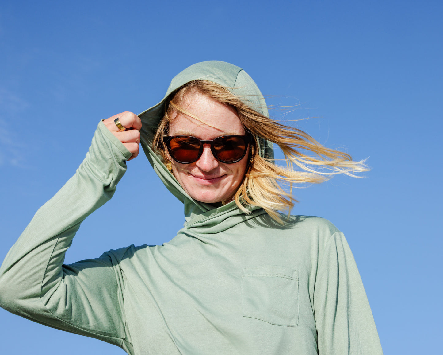 Free Fly Tailing Redfish Sun Hoodie